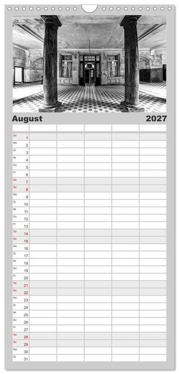 Produktbild: Familienplaner 2027 - Lost Beauty mit 5 Spalten (Wandkalender, 21 x 45 cm) CALVENDO