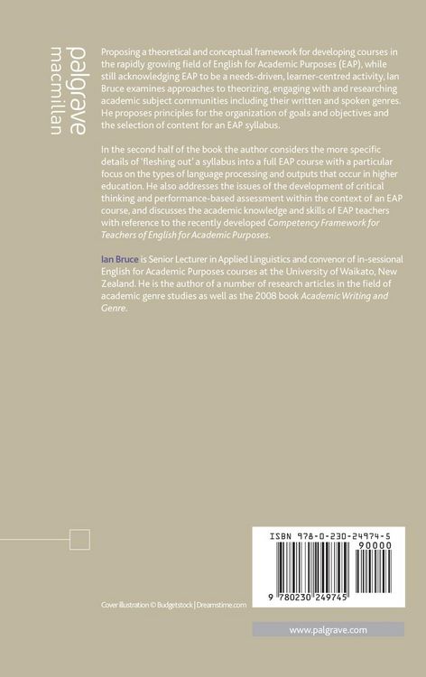 Produktbild: Theory and Concepts of English for Academic Purposes