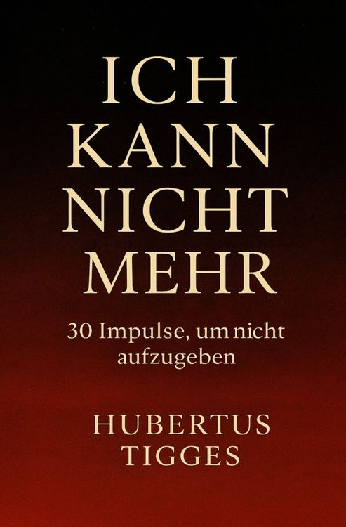Produktbild: Ich kann nicht mehr - 30 Impulse, um nicht aufzugeben