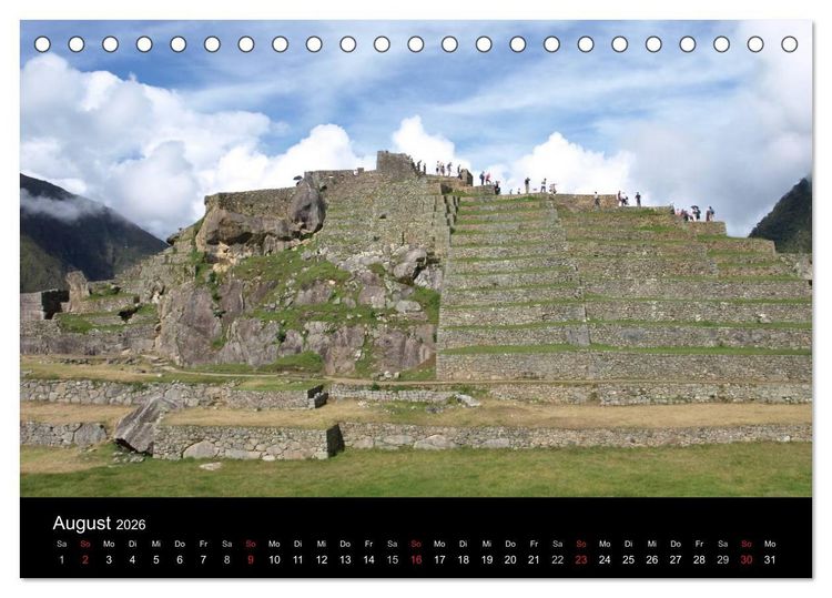 Produktbild: Machu Picchu - Die Stadt in den Wolken (Tischkalender 2026 DIN A5 quer), CALVENDO Monatskalender