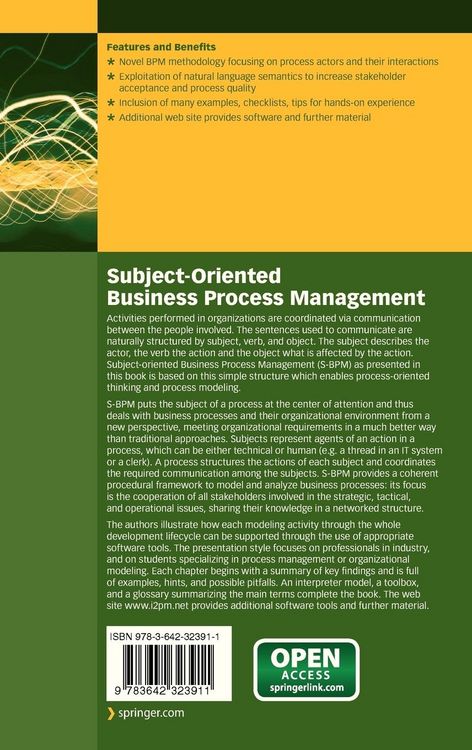 Produktbild: Subject-Oriented Business Process Management