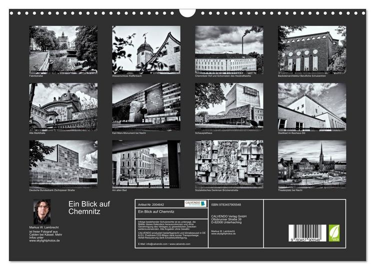 Produktbild: Ein Blick auf Chemnitz (Wandkalender 2026 DIN A3 quer), CALVENDO Monatskalender