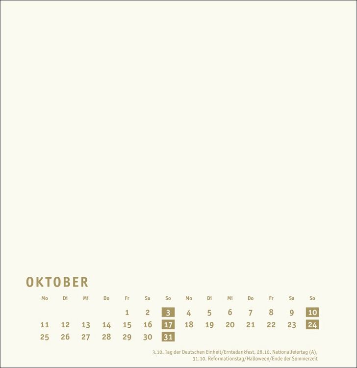 Produktbild: Premium-Bastelkalender gold gro&szlig; 2027
