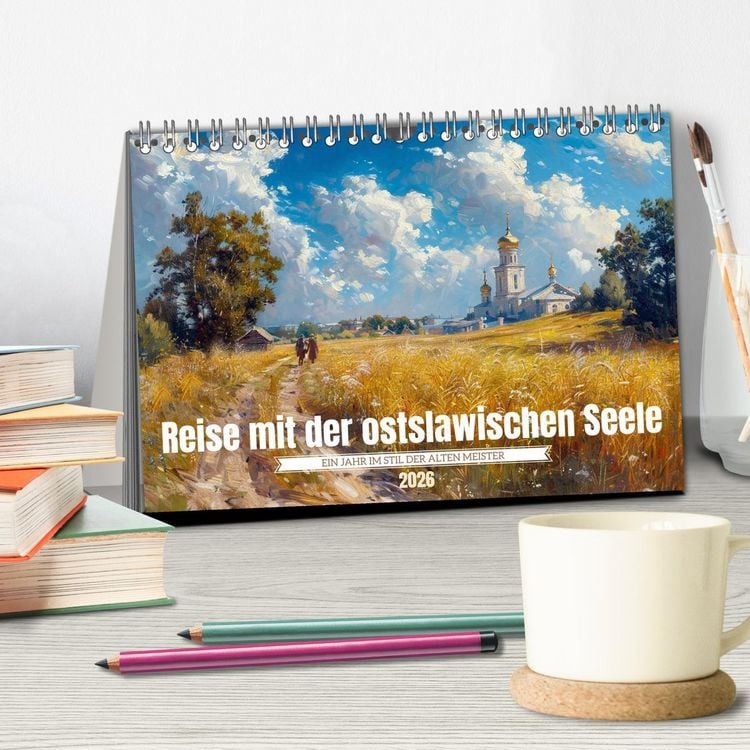 Produktbild: Reise mit der ostslawischen Seele (Tischkalender 2026 DIN A5 quer), CALVENDO Monatskalender