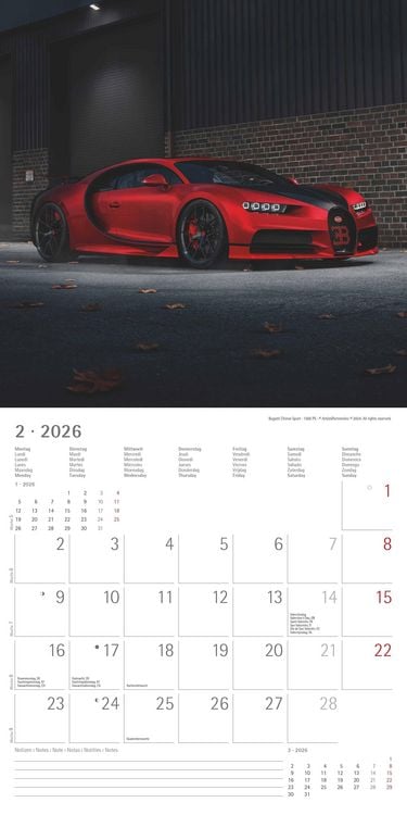Produktbild: High Speed 2026 - Broschürenkalender 30x30 cm (30x60 geöffnet) - Kalender mit Platz für Notizen - Bildkalender - Wandplaner - Technikkalender