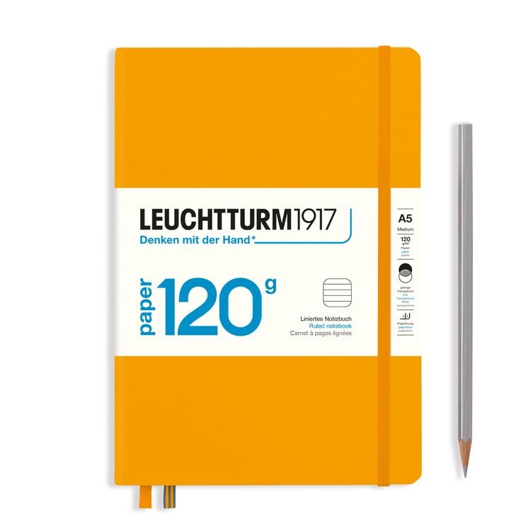 Produktbild: LEUCHTTURM1917 Notizbuch Medium (A5), EDITION 120, Hardcover, 203 nummerierte Seiten, Rising Sun, liniert