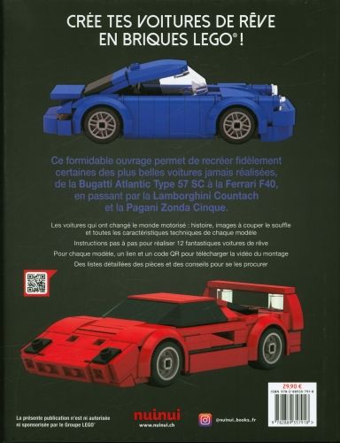 Produktbild: Voitures de r&ecirc;ve en briques Lego
