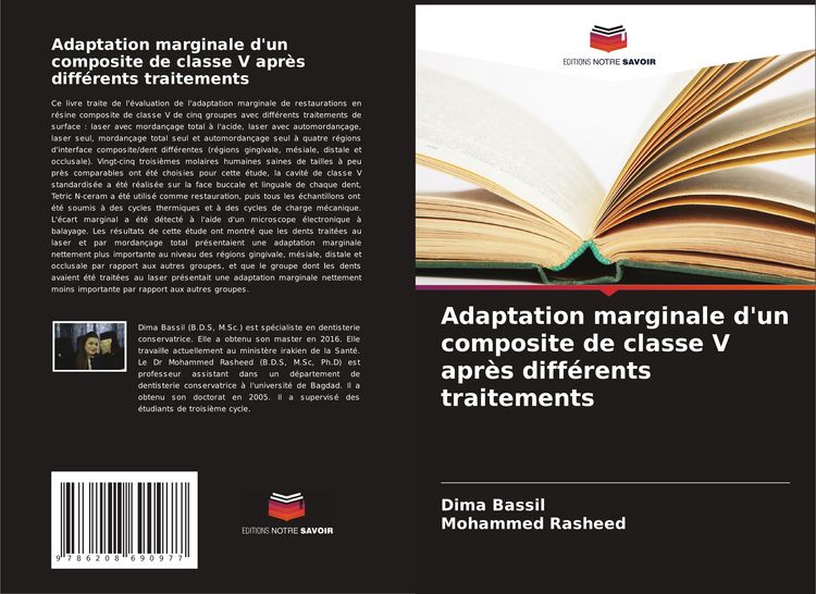 Produktbild: Adaptation marginale d'un composite de classe V apr&egrave;s diff&eacute;rents traitements