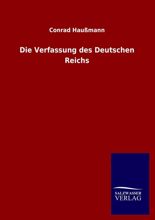 Produktbild: Die Verfassung des Deutschen Reichs
