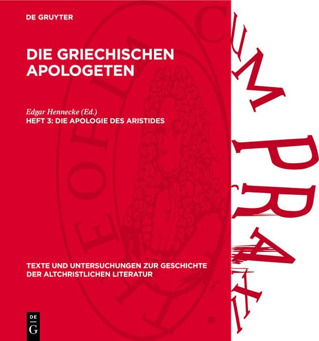 Produktbild: Die Apologie des Aristides