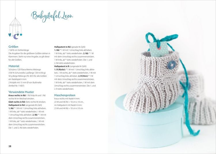 Produktbild: S&uuml;&szlig;e Babysch&uuml;hchen stricken