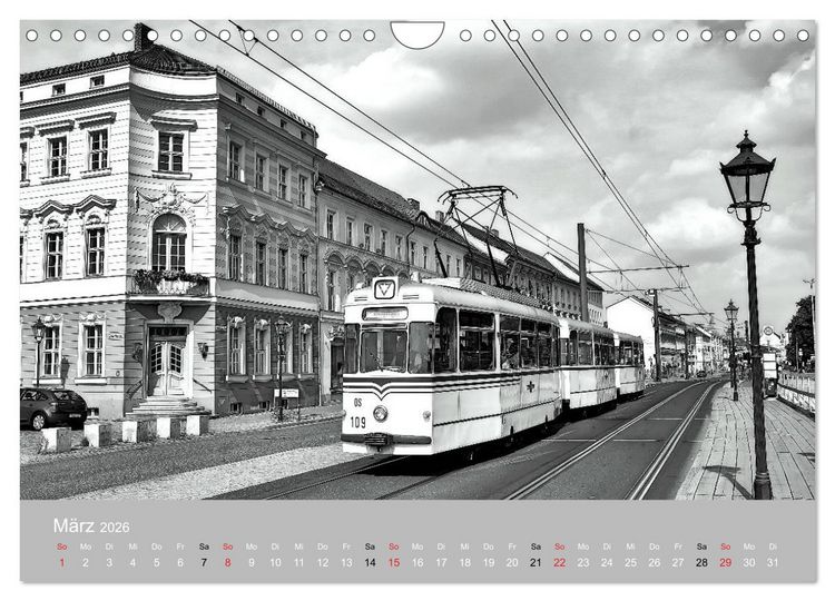 Produktbild: Potsdam schwarz auf wei&szlig; (Wandkalender 2026 DIN A4 quer), CALVENDO Monatskalender