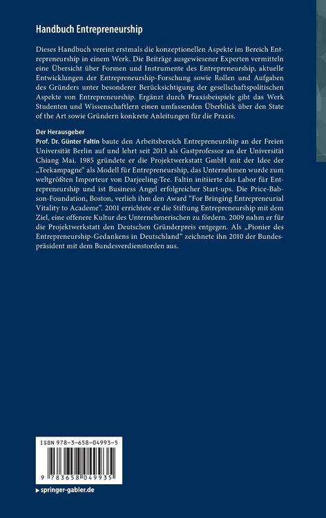 Produktbild: Handbuch Entrepreneurship
