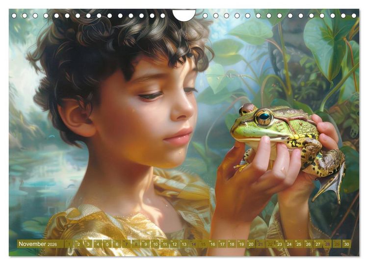 Produktbild: Eine kindliche Tierliebe - Herzensbilder (Wandkalender 2026 DIN A4 quer), CALVENDO Monatskalender