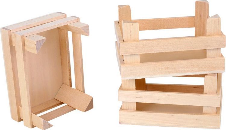 Produktbild: small foot 1808 - Holzkiste natur, klein, Zubeh&ouml;r f&uuml;r Kaufladen