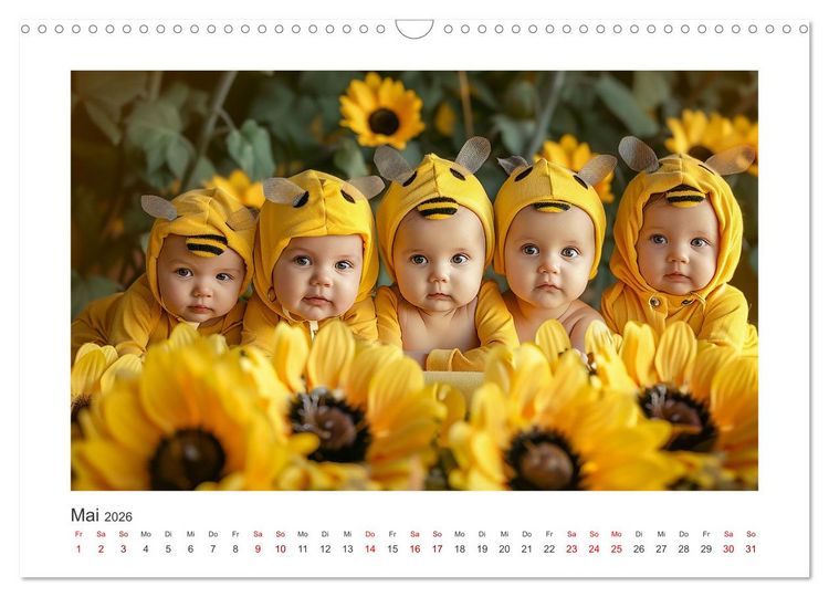 Produktbild: Unsere s&uuml;&szlig;en Knirpse (Wandkalender 2026 DIN A3 quer), CALVENDO Monatskalender