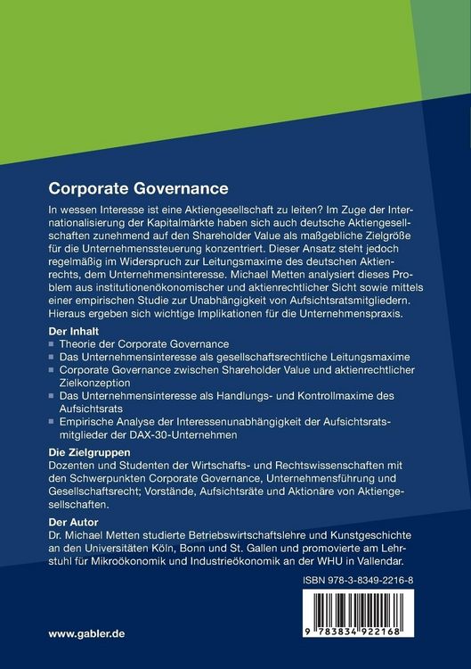Produktbild: Corporate Governance