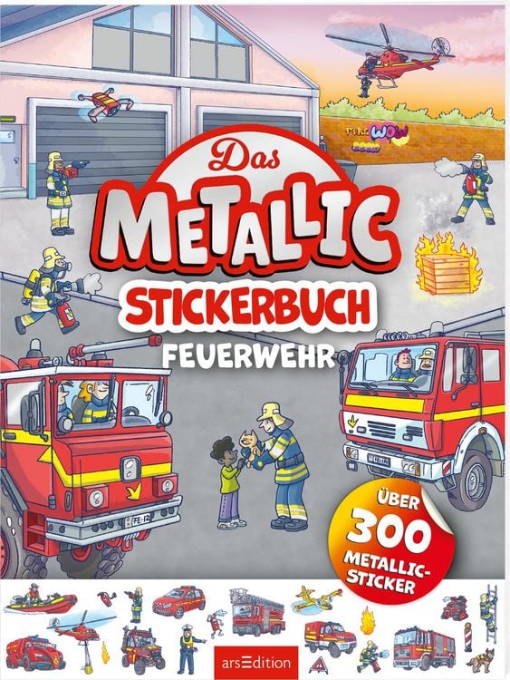 Produktbild: Das Metallic-Stickerbuch &ndash; Feuerwehr