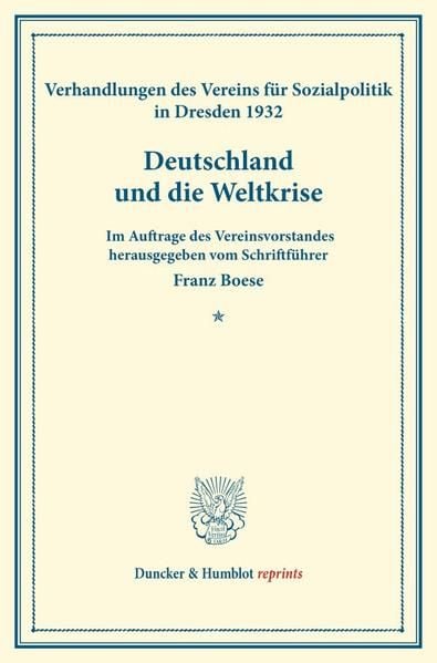 Produktbild: Deutschland und die Weltkrise.