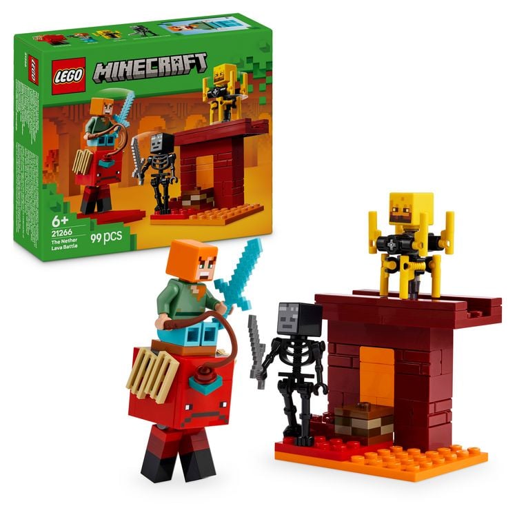 Produktbild: LEGO Minecraft 21266 Das Lava-Duell im Nether, Gamer Spielzeug Kinder