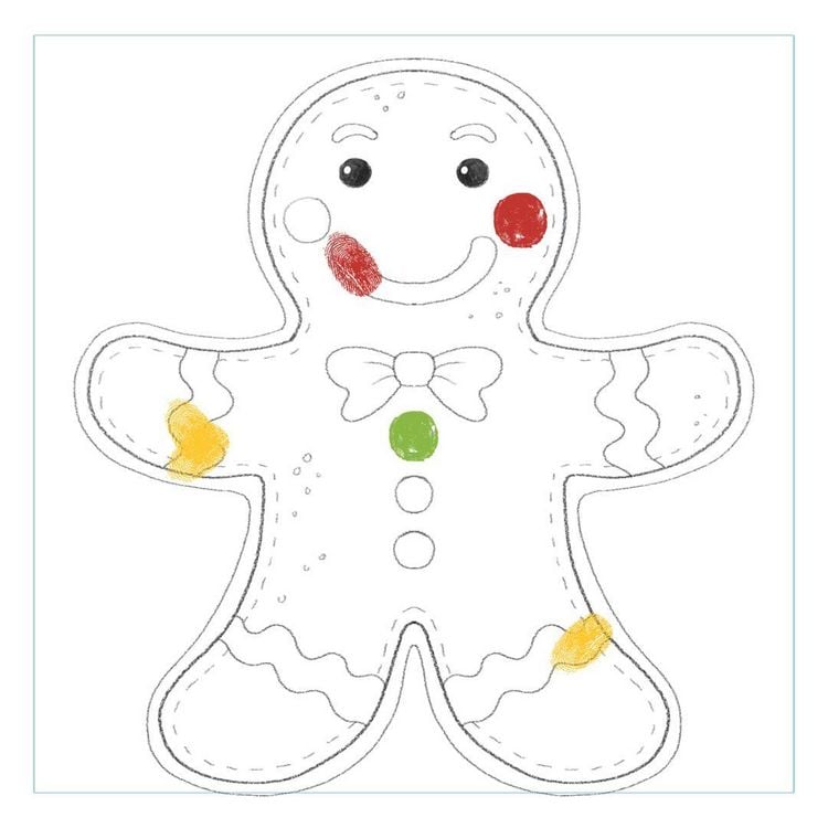 Produktbild: Fingerstempeln. Bastelblock Weihnachten