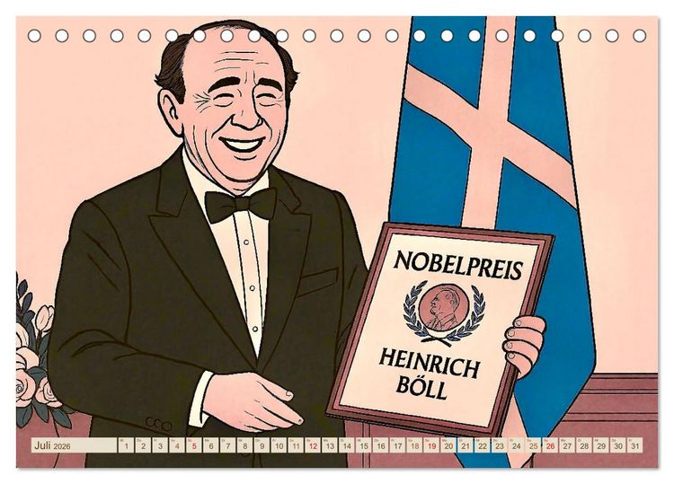 Produktbild: Heinrich B&ouml;ll (Tischkalender 2026 DIN A5 quer), CALVENDO Monatskalender
