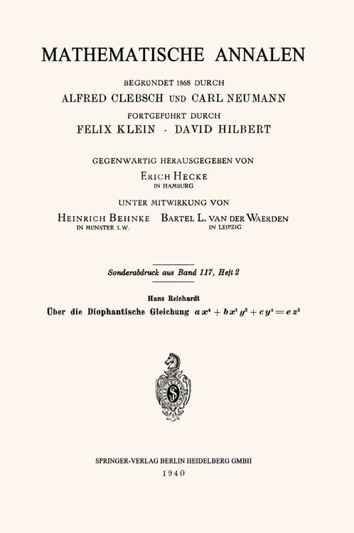 Produktbild: &Uuml;ber die Diophantische Gleichung ax4+bx2y2+cy4=ez2