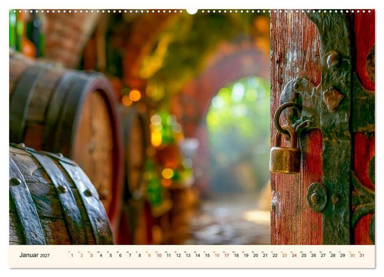 Produktbild: Wein - Tradition &middot; Kellerkunst &middot; Herkunft (hochwertiger Premium Wandkalender 2027 DIN A2 quer), Kunstdruck in Hochglanz