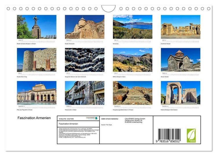 Produktbild: Faszination Armenien (Wandkalender 2027 DIN A4 quer), CALVENDO Monatskalender