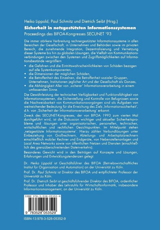 Produktbild: Sicherheit in netzgest&uuml;tzten Informationssystemen