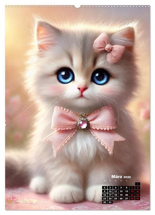 Produktbild: Miau Momente (Wandkalender 2026 DIN A2 hoch), CALVENDO Monatskalender