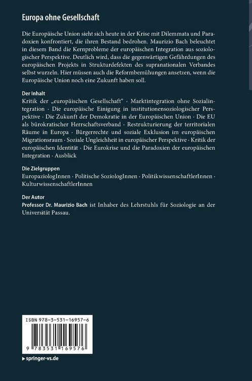 Produktbild: Europa ohne Gesellschaft