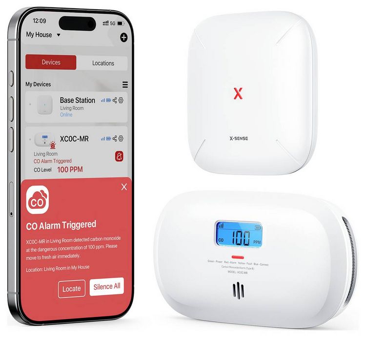 Produktbild: X-Sense XC0C-MR Kohlenmonoxid-Melder detektiert Kohlenmonoxid