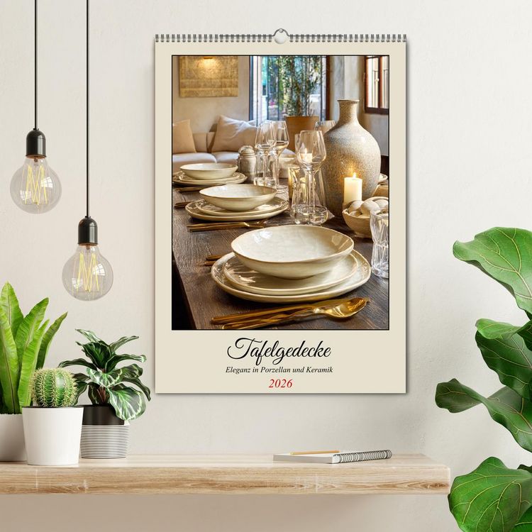 Produktbild: Tafelgedecke. Eleganz in Porzellan und Keramik (Wandkalender 2026 DIN A2 hoch), CALVENDO Monatskalender