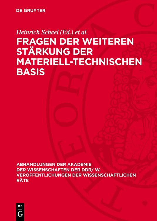 Produktbild: Fragen der weiteren St&auml;rkung der materiell-technischen Basis