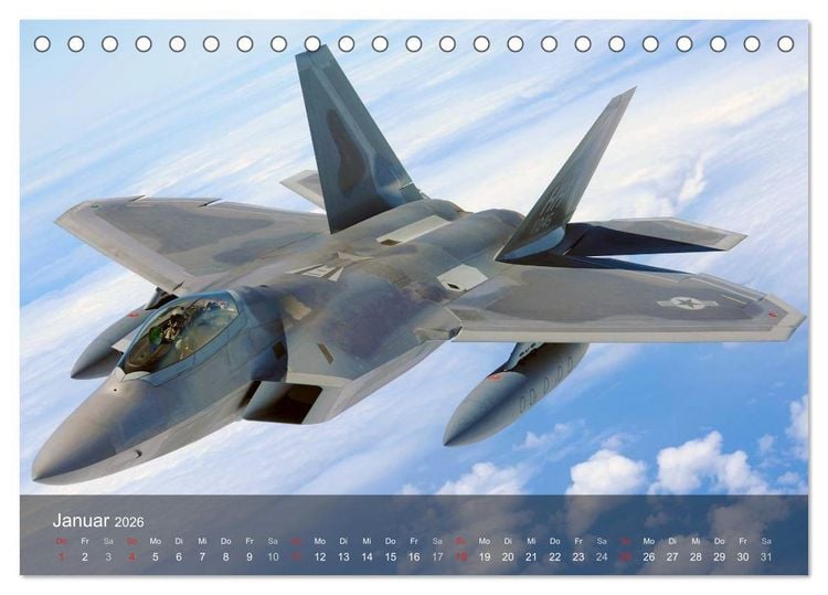 Produktbild: Luftwaffe. Kampfflugzeuge der USA (Tischkalender 2026 DIN A5 quer), CALVENDO Monatskalender