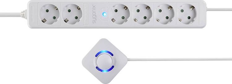Produktbild: Sygonix SY-4535066 Steckdosenleiste mit Schalter Wei&szlig; Schutzkontakt 1St.