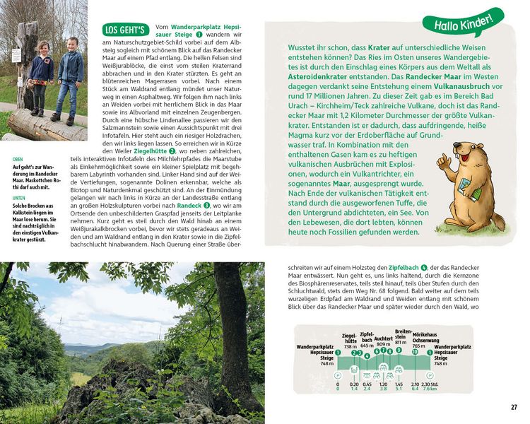 Produktbild: ROTHER Wanderbuch ErlebnisWandern mit Kindern Schw&auml;bische Alb Ost:
