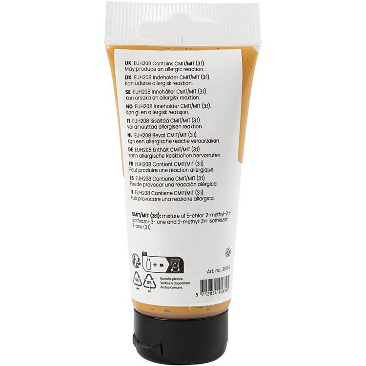 Produktbild: Creativ Company Acrylfarbe, Mattgl&auml;nzend, Deckend, Ocker, 75 ml/ 1 Fl.