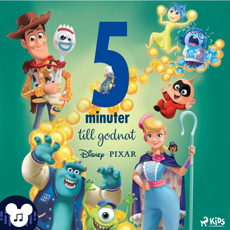 Produktbild: Fem minuter till godnatt &ndash; Disney/Pixar &ndash; Med ljud och musik!