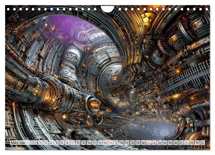 Produktbild: Fantasie Welten - Science Fiction (Wandkalender 2026 DIN A4 quer), CALVENDO Monatskalender