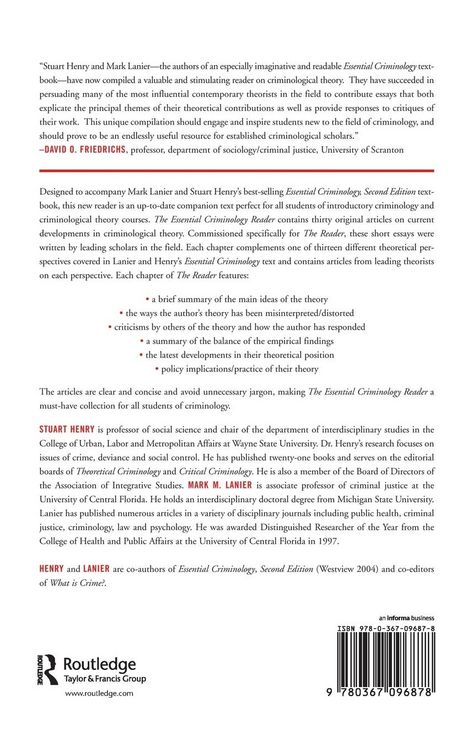 Produktbild: The Essential Criminology Reader