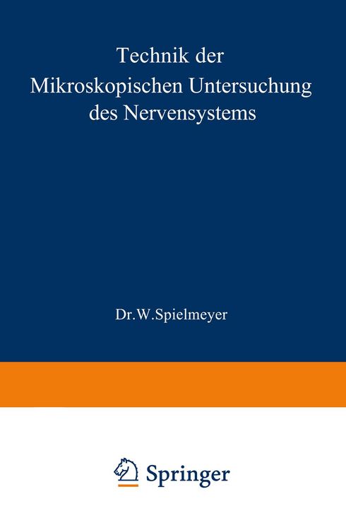 Produktbild: Technik der mikroskopischen Untersuchung des Nervensystems