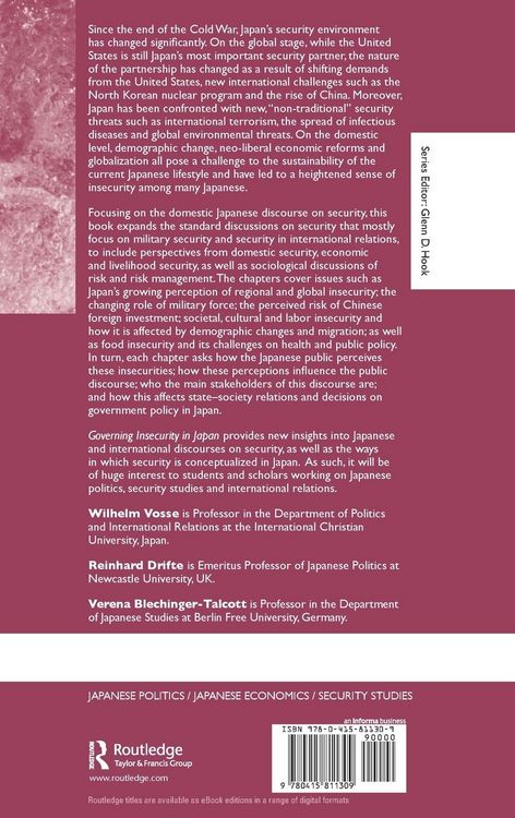 Produktbild: Governing Insecurity in Japan