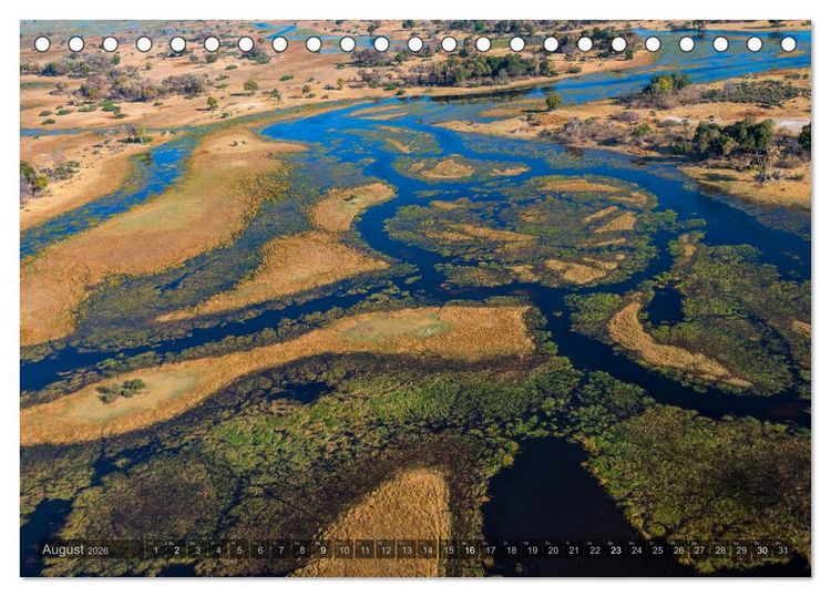 Produktbild: Botswana &ndash; Landschaft und Tierwelt (Tischkalender 2026 DIN A5 quer), CALVENDO Monatskalender
