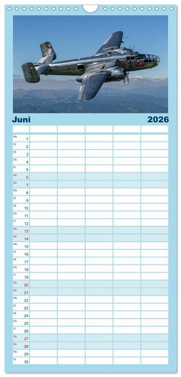 Produktbild: Familienplaner 2026 - Fliegende Legenden - Warbirds mit 5 Spalten (Wandkalender, 21 x 45 cm) CALVENDO