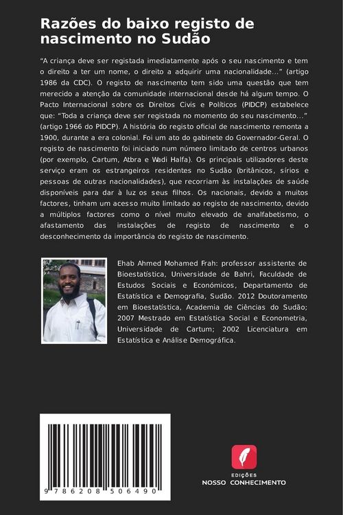 Produktbild: Raz&otilde;es do baixo registo de nascimento no Sud&atilde;o