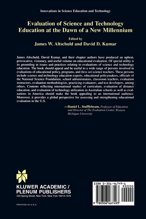 Produktbild: Evaluation of Science and Technology Education at the Dawn of a New Millennium