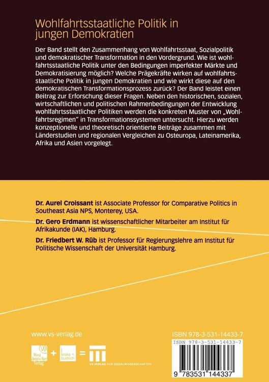 Wohlfahrtsstaatliche Politik in jungen Demokratien