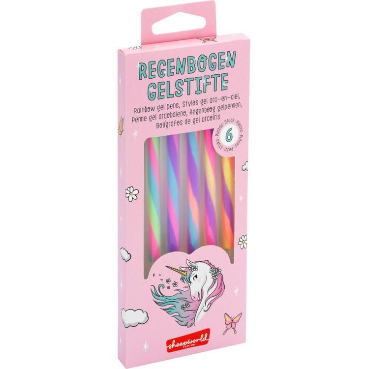 Produktbild: Regenbogen-Gelstifte Motiv "Einhorn"